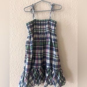 Polo by Ralph Lauren Plaid Smocked Dress in Navy, Green & Pink (size 4T)